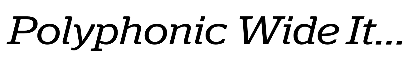 Polyphonic Wide Italic